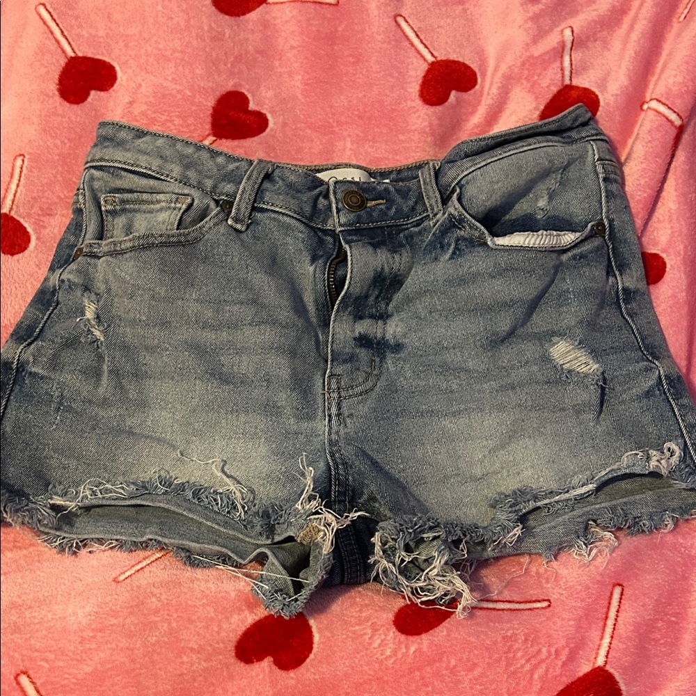 Oasis Distressed Blue Jean Shorts